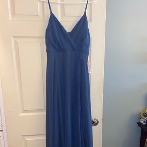 Slate blue bridesmaid dress from Birdy Grey.